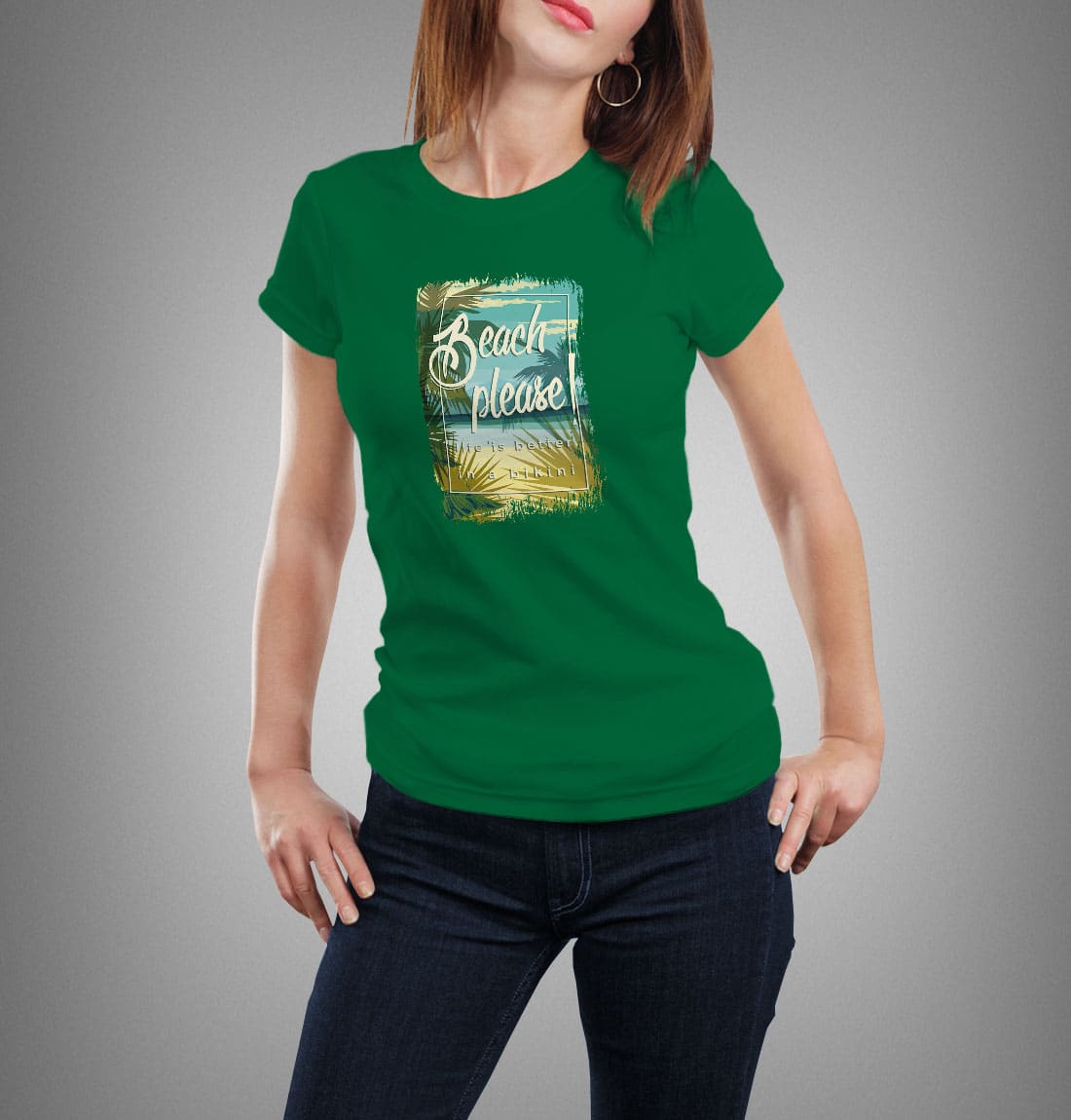 "Beach please" póló