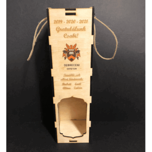 Gravírozott, fényképes boros doboz