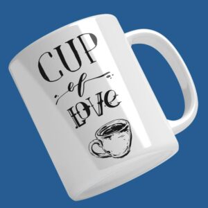 Nyomtatott "Cup of Love" bögre