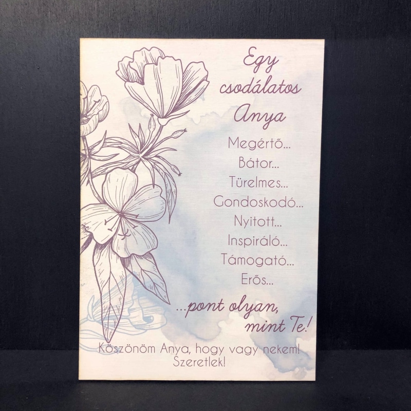 Nyomtatott fa tábla - Egy csodálatos Anya... - Image 2