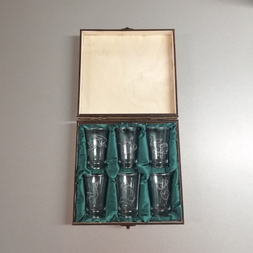 Gravírozott feles pohár szett díszdobozban - Image 8