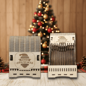 Karácsonyfadíszek díszdobozzal