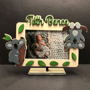 Gravírozott állatkás gyermek képkeret