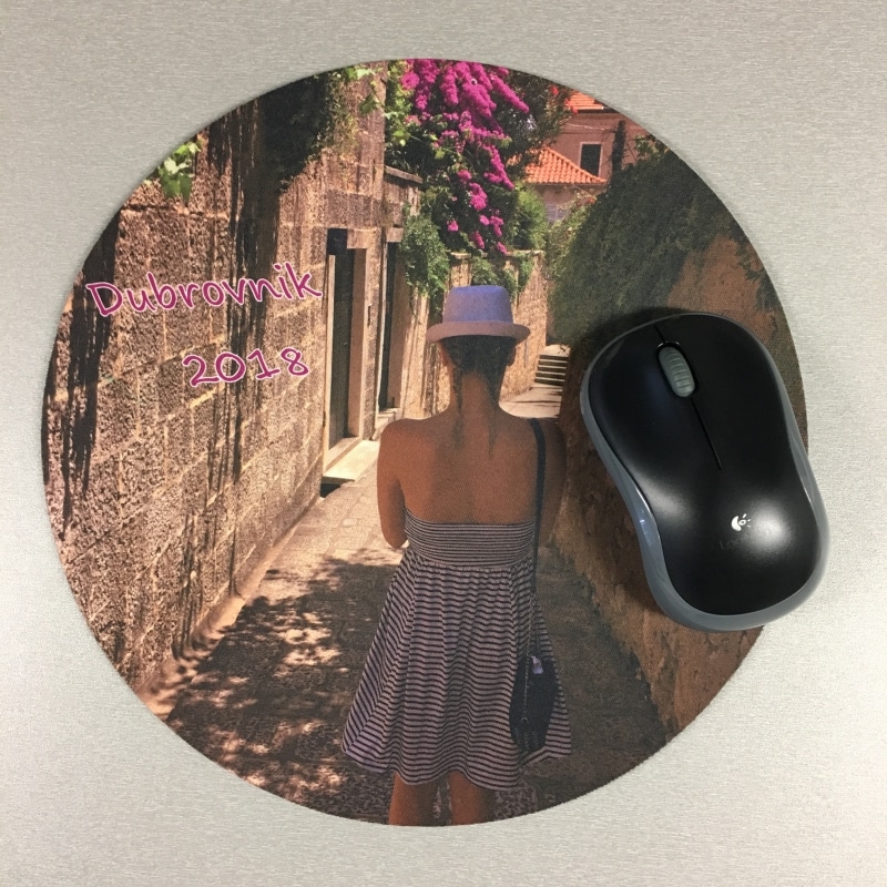 Nyomtatott kör alakú egérpad - Image 2