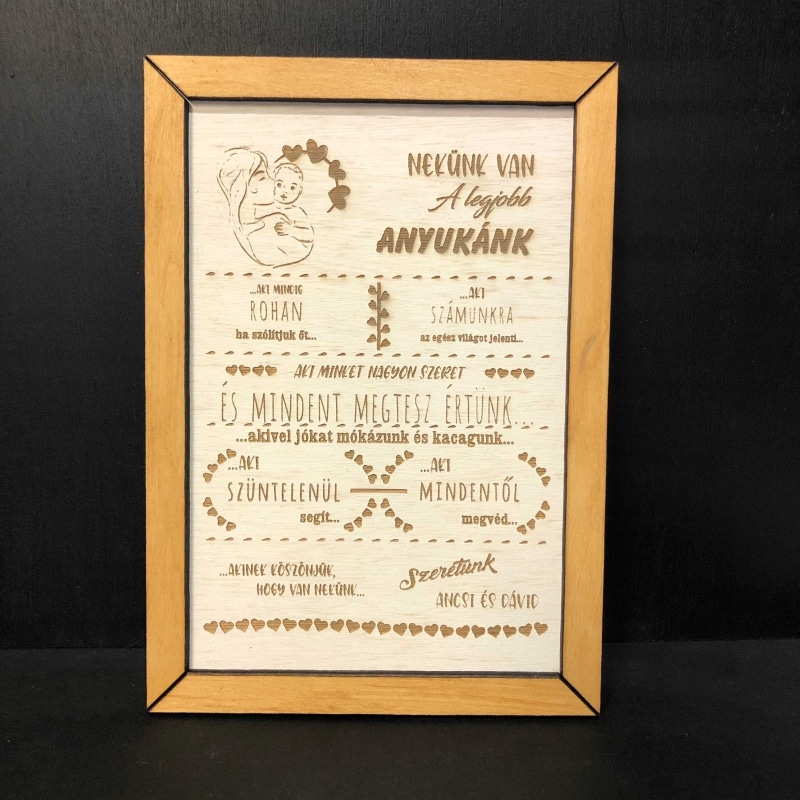 Gravírozott kép+keret - Anyák napjára - Image 2