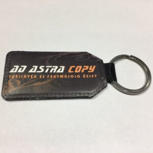 Nyomtatott prémium műbőr kulcstartó