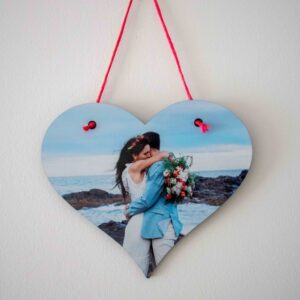 Nyomtatott szív alakú tábla