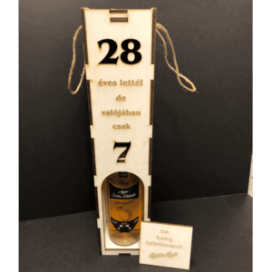 Gravírozott születésnapi pálinkás doboz