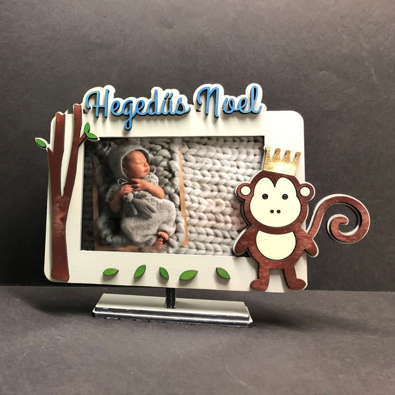 Gravírozott állatkás gyermek képkeret - Image 3