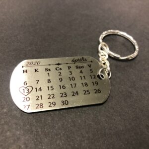 Nyomtatott fém kulcstartó