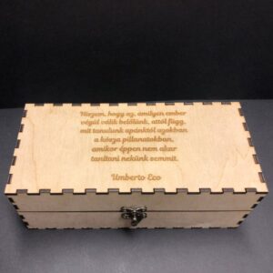 Gravírozott boros pohár díszdoboz - 1 darabos