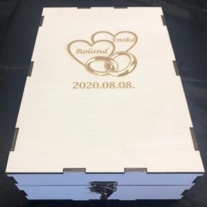 Gravírozott boros pohár díszdoboz - 2 darabos