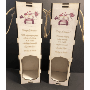 Gravírozott fényképes pálinkás doboz