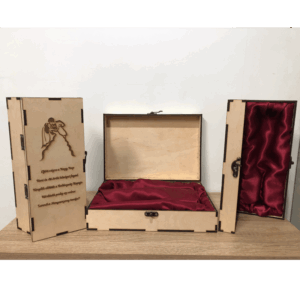 Gravírozott pezsgős pohár díszdoboz - 1 darabos