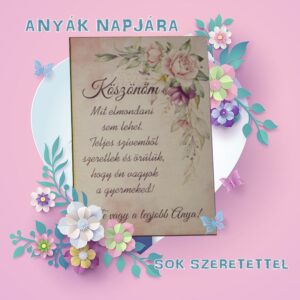 Nyomtatott fa tábla - Köszönöm...